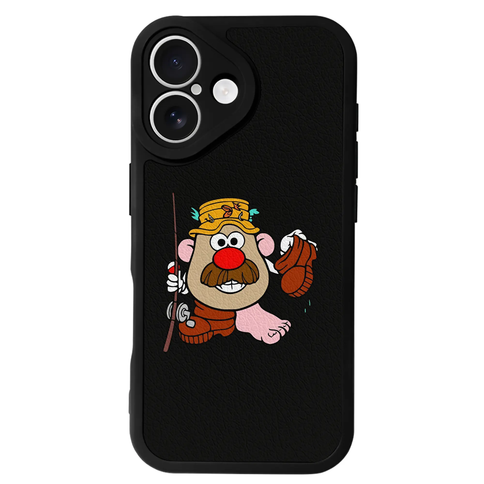 トイ・ストーリー グッズ ミスター・ポテトヘッド - IPhone 16シリーズ対応 ・ シリコンスマホケース ・ レザー調 ・ 高精度フィット ・ 耐衝撃 ・ ワイヤレス充電対応 ・ 精密カット